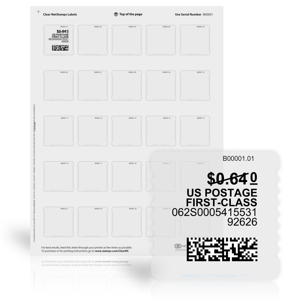 Transluscent Postage Stamp Stickers