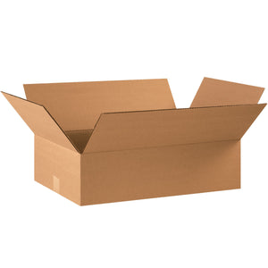 Flat Corrugated Boxes, 22" x 12" x 6"