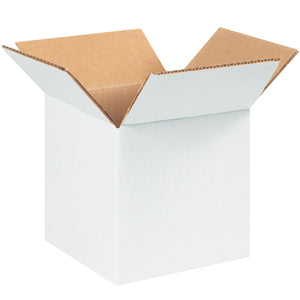 Corrugated Boxes, 5" x 5" x 5"- White