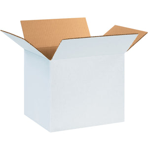 Corrugated Boxes, 12" x 10" x 10"- White