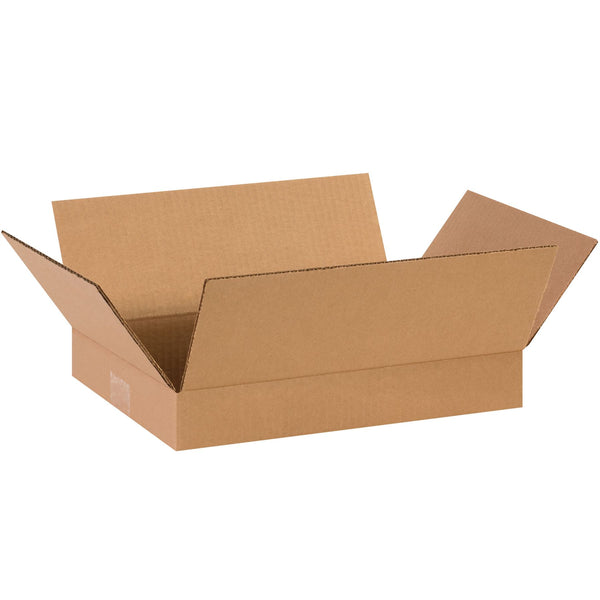 Flat Corrugated Boxes, 14" x 10" x 2"