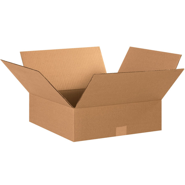 Flat Corrugated Boxes, 15" x 15" x 5"