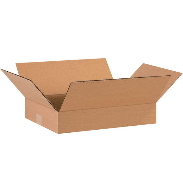 Flat Corrugated Boxes, 16" x 12" x 3"