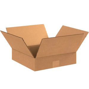 Flat Corrugated Boxes, 12" x 12" x 3"