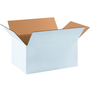 Corrugated Boxes, 17 1/4" x 11 1/4" x 8"- White