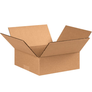 Flat Corrugated Boxes  9" x 9" x 3"