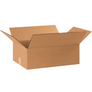 Flat Corrugated Boxes, 17 1/4" x 11 1/4" x 4"