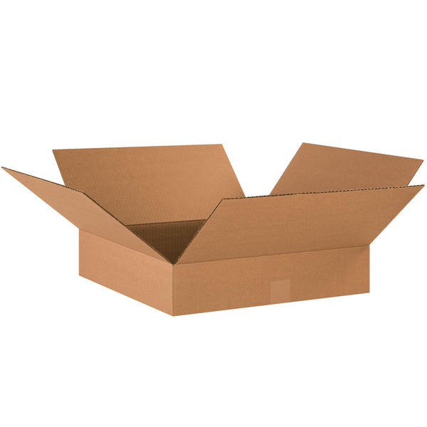 Flat Corrugated Boxes, 17" x 17" x 4"