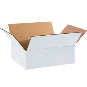 Corrugated Boxes, 12" x 9" x 4"- White