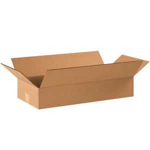 Flat Corrugated Boxes, 22" x 10" x 4"