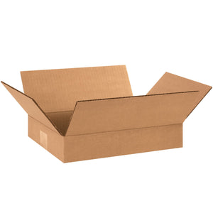 Flat Corrugated Boxes, 12" x 9" x 2"