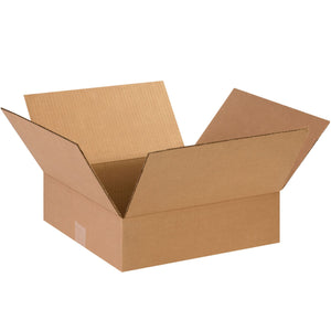 Flat Corrugated Boxes, 14" x 14" x 3"