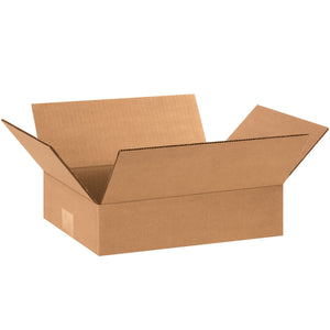 Flat Corrugated Boxes, 12" x 8" x 3"