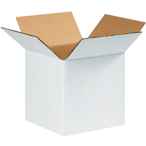 Corrugated Boxes, 8" x 8" x 8"- White