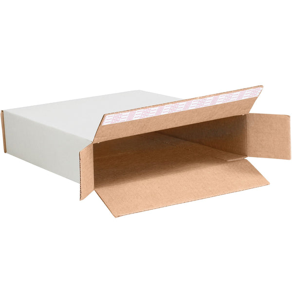 Self-Seal Side Loading Boxes, 11 1/8" x 2" x 8 3/4"- White