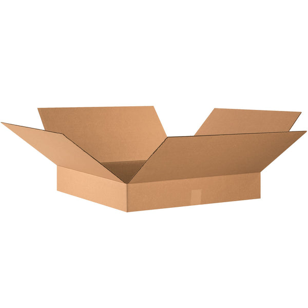 Flat Corrugated Boxes, 24" x 24" x 4",