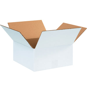 Corrugated Boxes, 12" x 12" x 6"- White