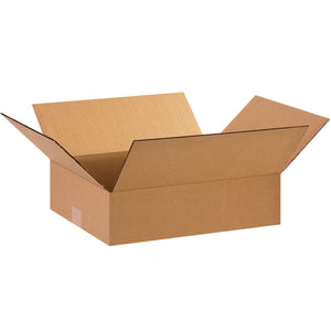 Flat Corrugated Boxes, 15" x 12" x 4"