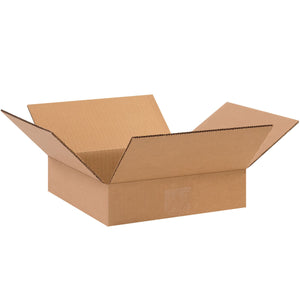 Flat Corrugated Boxes, 10" x 10" x 2"