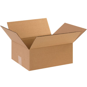 Flat Corrugated Boxes, 12" x 10" x 5"