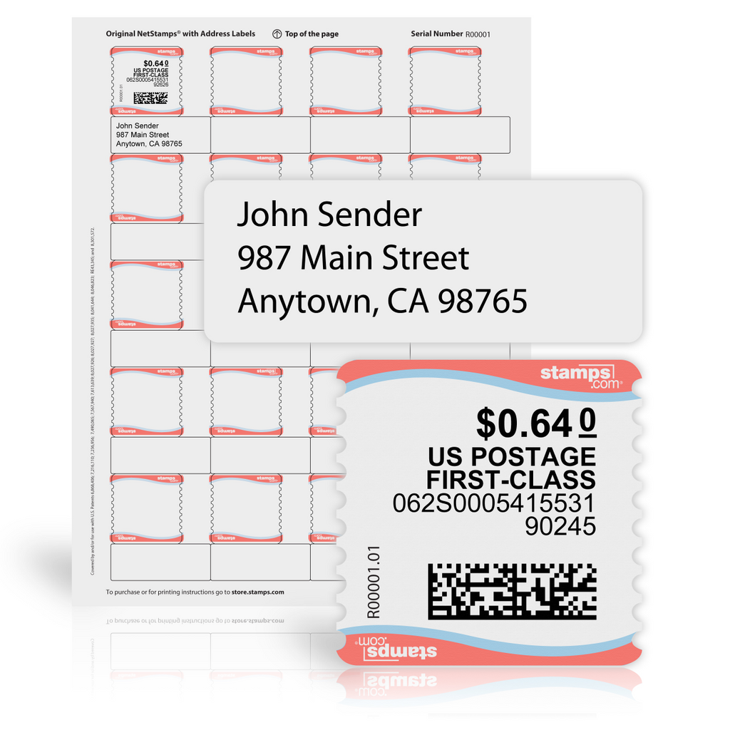 Original NetStamps® with Address Labels – Stamps.com Supplies Store