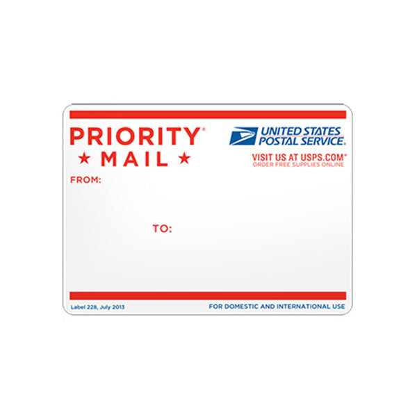 Dollar-Sign Stamps: Priority Mail box pulls double duty with stamps and PVI  label