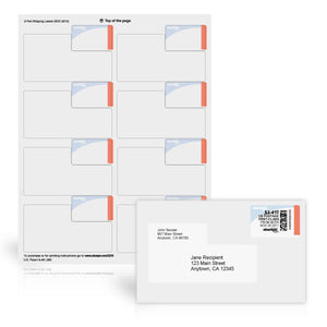 2-Part Postage, Delivery and Return Address Labels